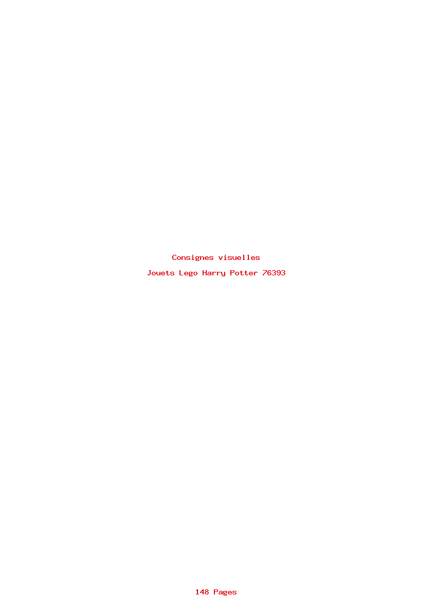 Page 1 de la notice Consignes visuelles Lego Harry Potter 76393