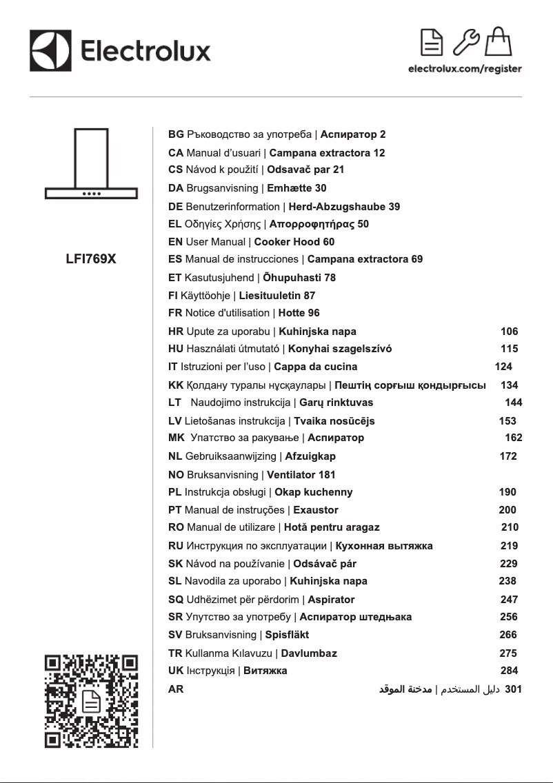 Página 1 del manual Manual de usuario Electrolux LFI769X