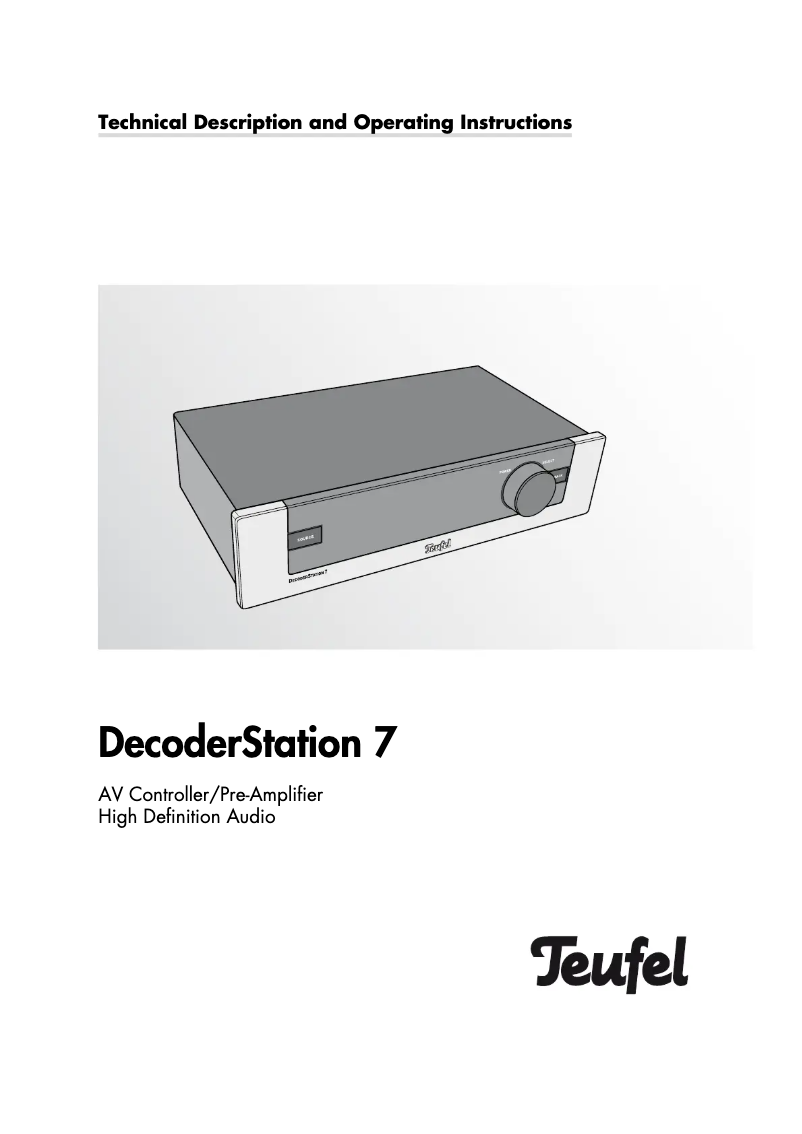 Page 1 de la notice Manuel utilisateur Teufel Complete 7