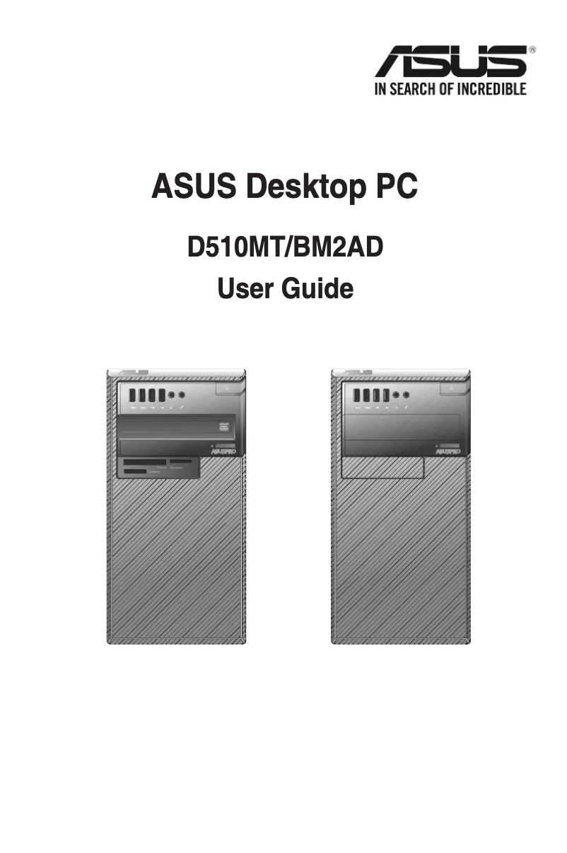 Page 1 de la notice Manuel utilisateur Asus PRO D510MT