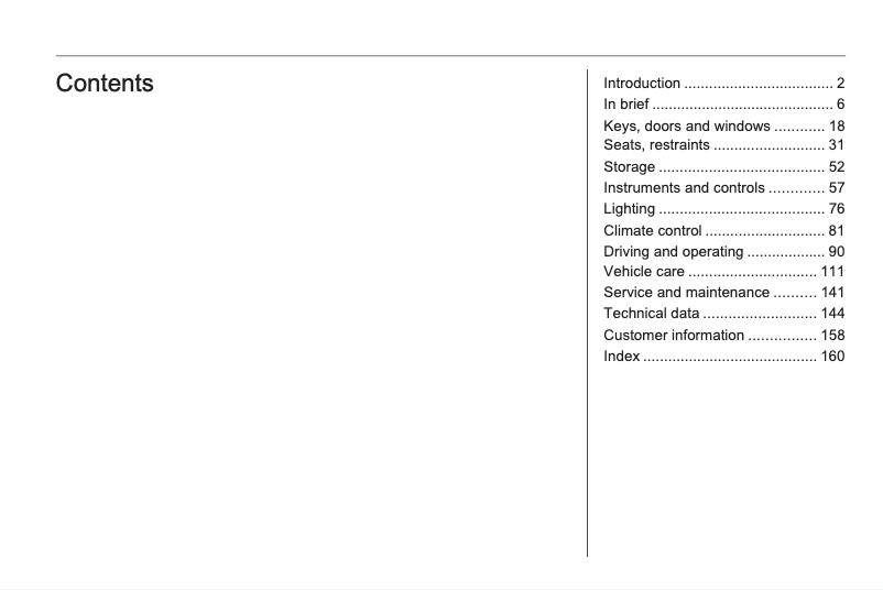 Page 1 of the manual User Manual Vauxhall Vivaro (2010)