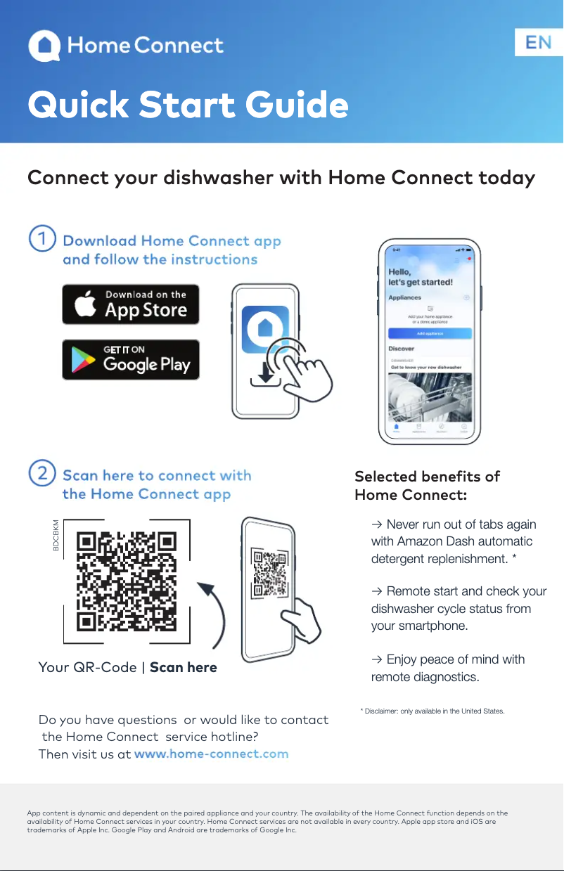 Page 1 of the manual Quick Start Guide Bosch SHPM78Z54N