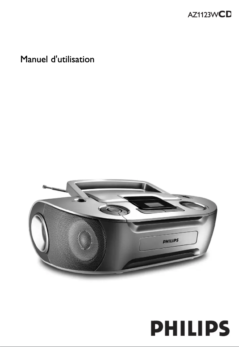 Page n°1 - Manuel utilisateur Philips AZ1123W