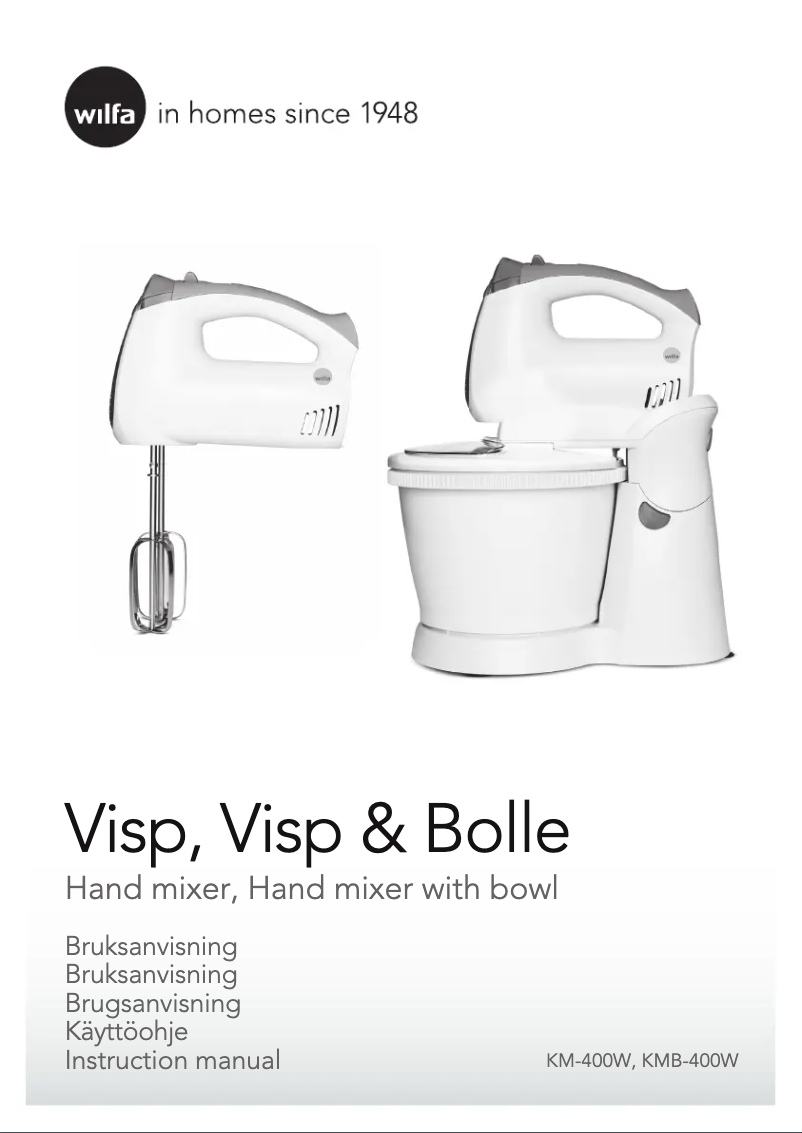 Page 1 de la notice Manuel utilisateur Wilfa KM-400