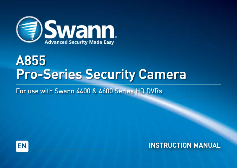 Page 1 de la notice Manuel utilisateur Swann SWPRO-A855PK2