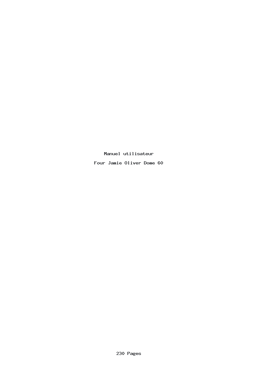 Page 1 de la notice Manuel utilisateur Jamie Oliver Dome 60