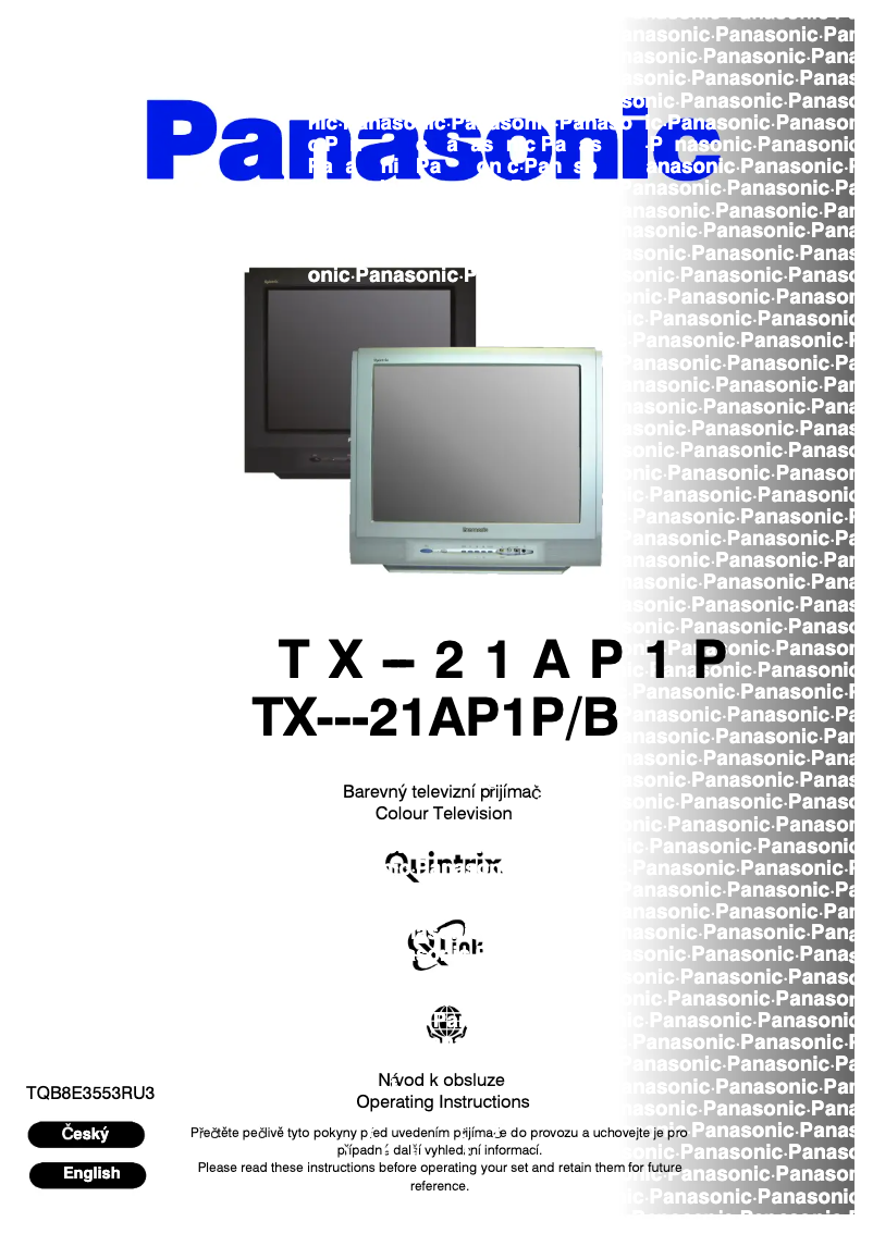 Page 1 de la notice Manuel utilisateur Panasonic TX-21AP1PB