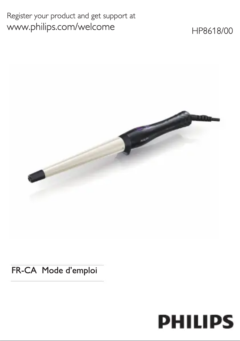 Page 1 of the manual User Manual Philips HP8618