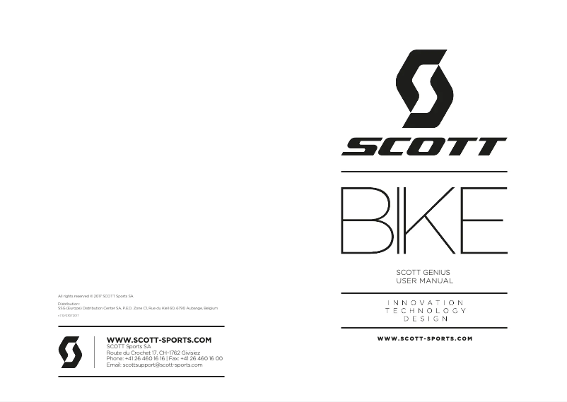 Page 1 de la notice Manuel utilisateur Scott Contessa Genius 910