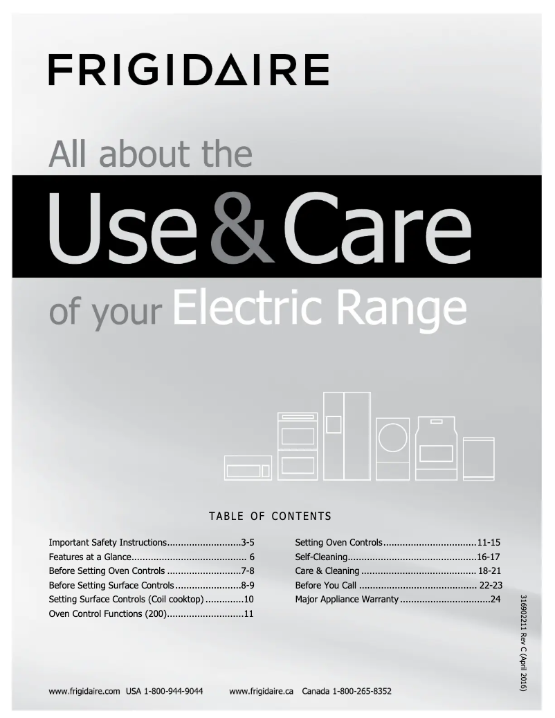 Page 1 de la notice Manuel utilisateur Frigidaire FFEF3015PB