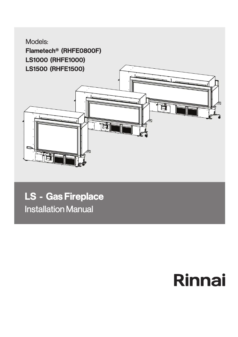 Page 1 of the manual User Manual Rinnai LS1500