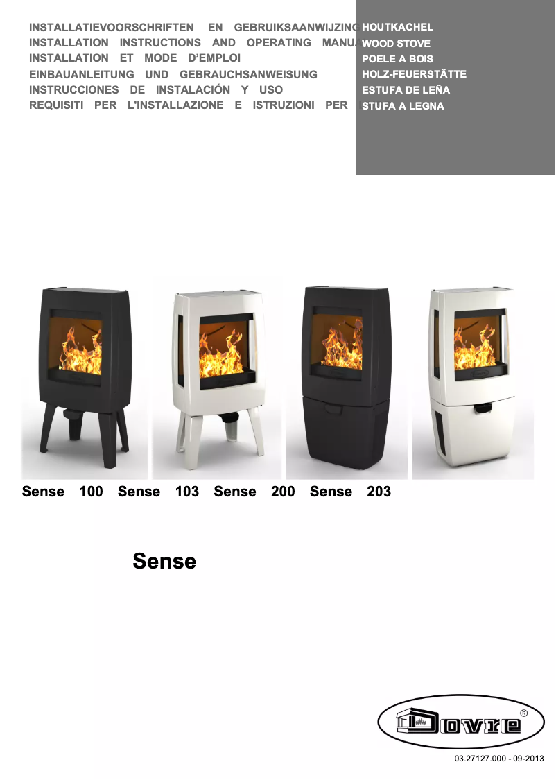 Page 1 de la notice Manuel utilisateur Dovre Sense 200