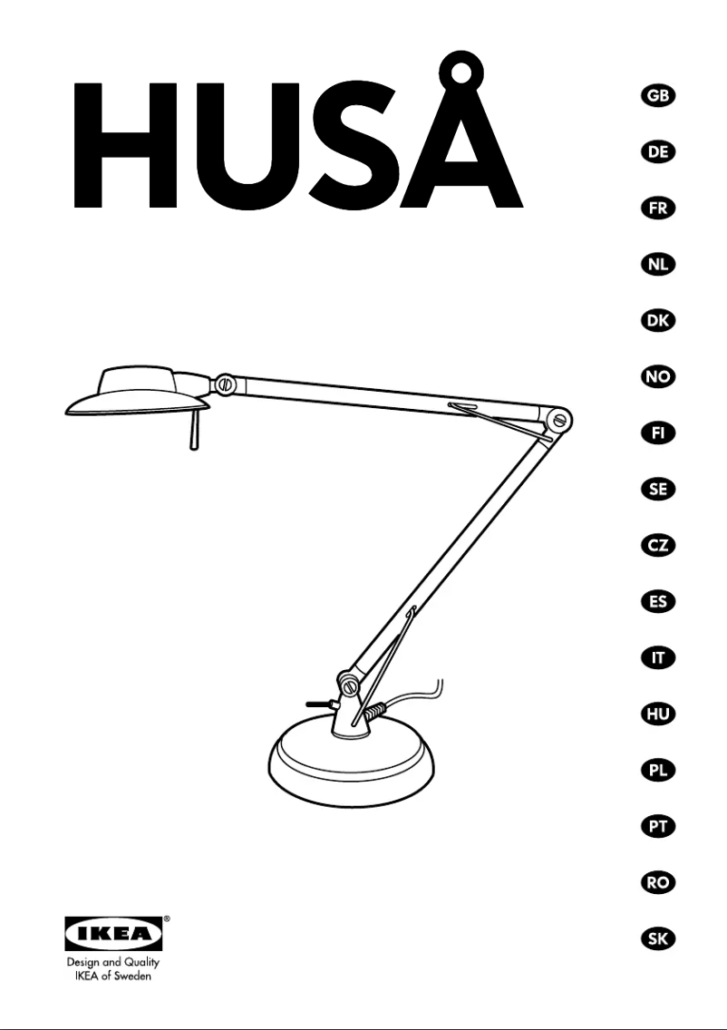 Page 1 de la notice Manuel utilisateur Ikea HUSA