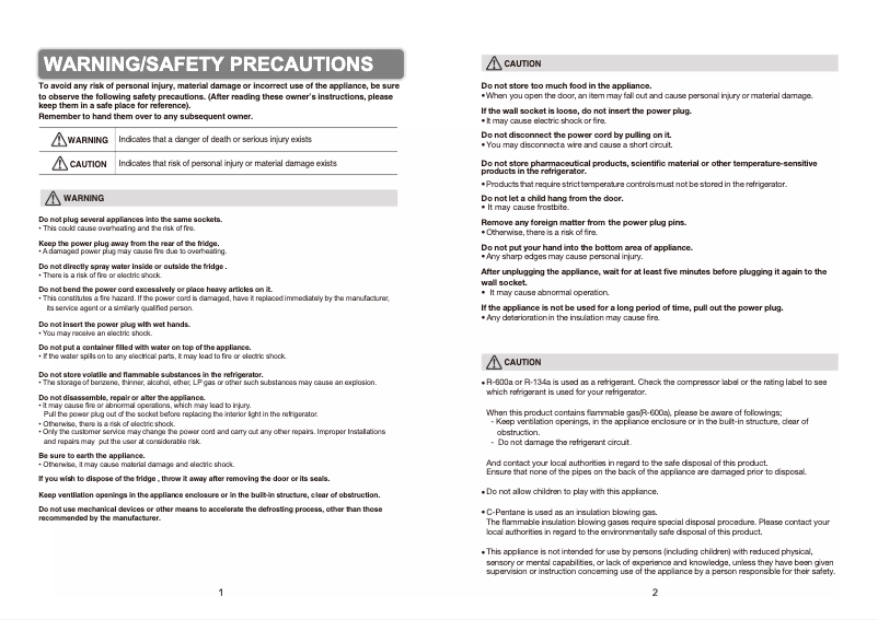 Página 1 del manual Manual de usuario Daewoo FN-153CW