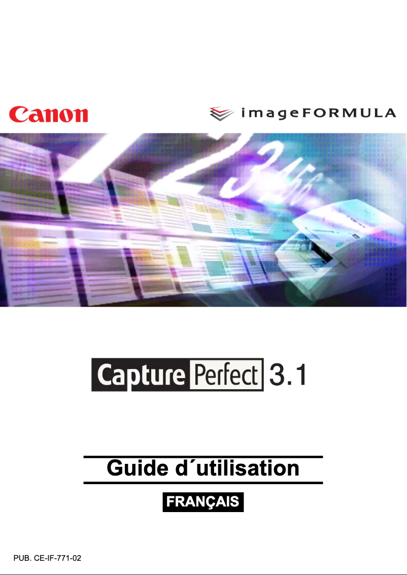 Page 1 de la notice Manuel utilisateur Canon imageFORMULA DR-6030C