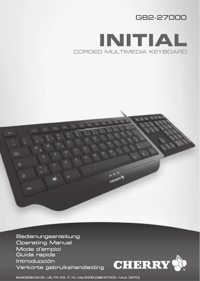 Page 1 de la notice Manuel utilisateur Cherry INITIAL G82-27000