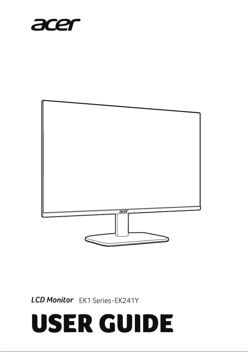 Page 1 de la notice Guide de démarrage rapide Acer EK241YH
