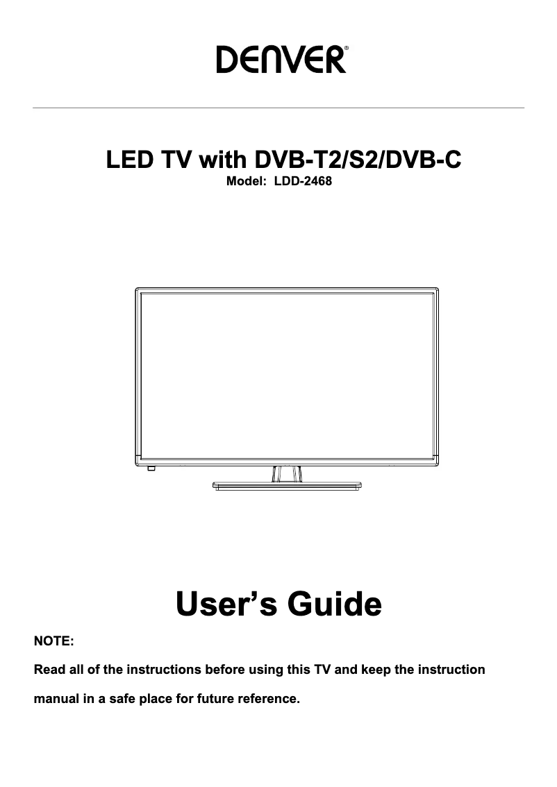 Page 1 de la notice Manuel utilisateur Denver LDD-2468