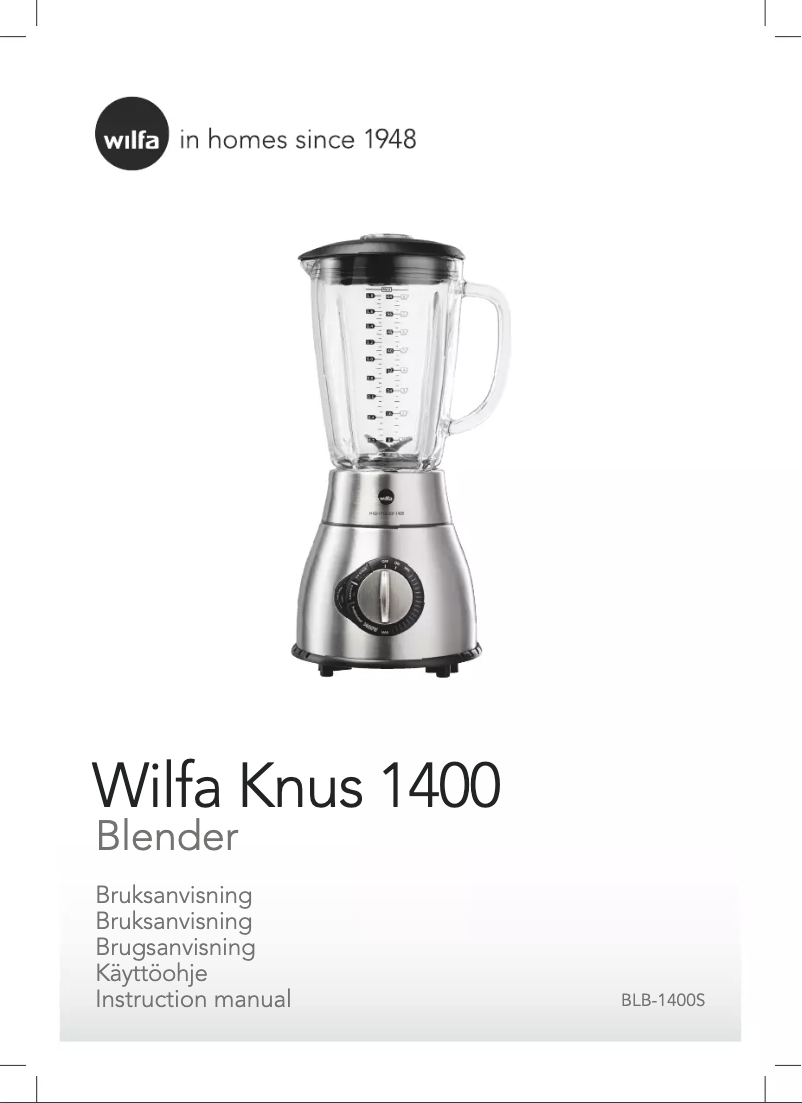 Page 1 de la notice Manuel utilisateur Wilfa BLB-1400S