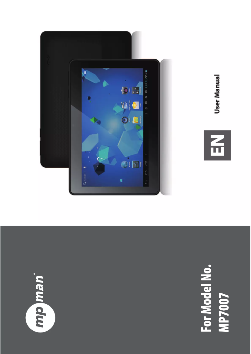 Page 1 de la notice Manuel utilisateur Mpman MP7007