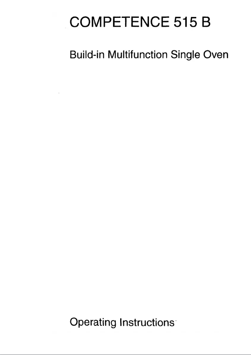 Page 1 de la notice Manuel utilisateur AEG Competence 515B W
