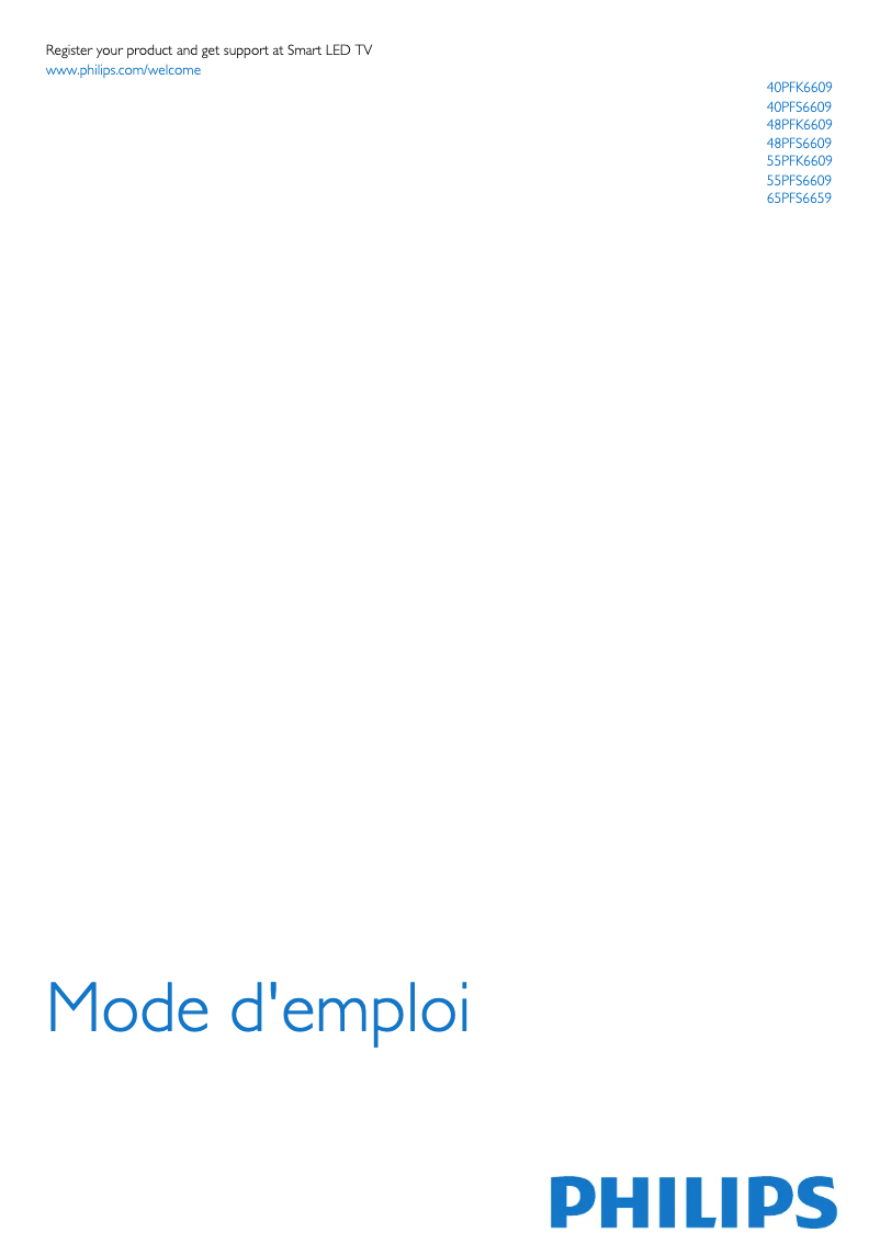 Page n°1 - Manuel utilisateur Philips 55PFK6549
