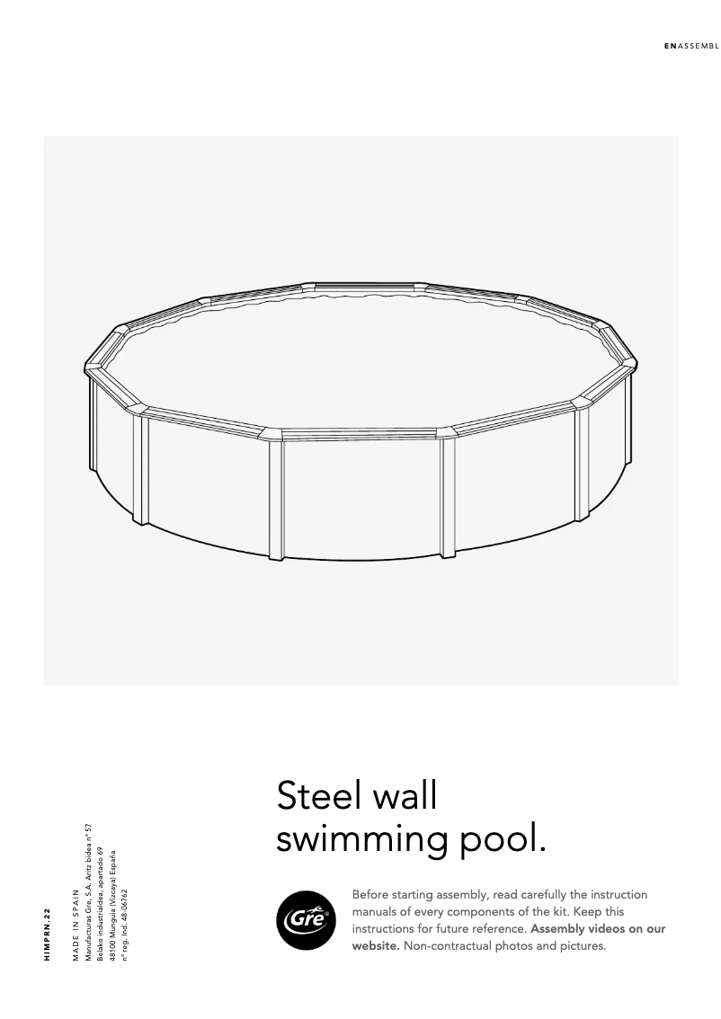 Page 1 de la notice Mode d'emploi Gre KITPR358N