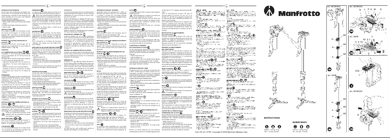 Page 1 de la notice Manuel utilisateur Manfrotto 562B-1