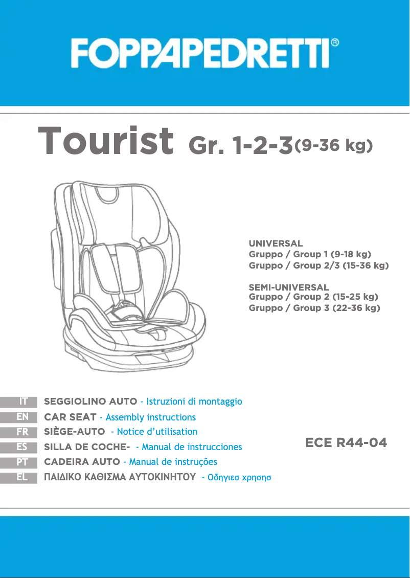 Page 1 of the manual User Manual Foppapedretti Tourist