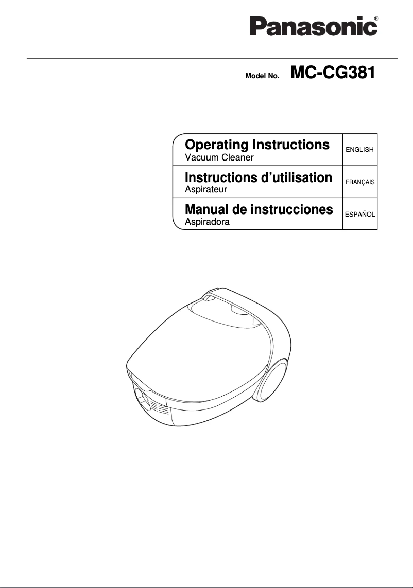 Página 1 del manual Manual de usuario Panasonic MC-CG381