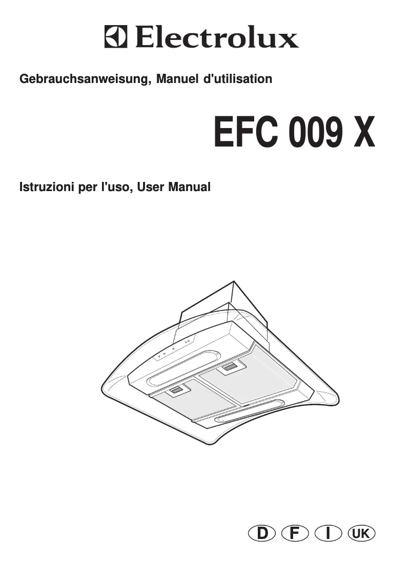 Página 1 del manual Manual de usuario Electrolux EFC009X