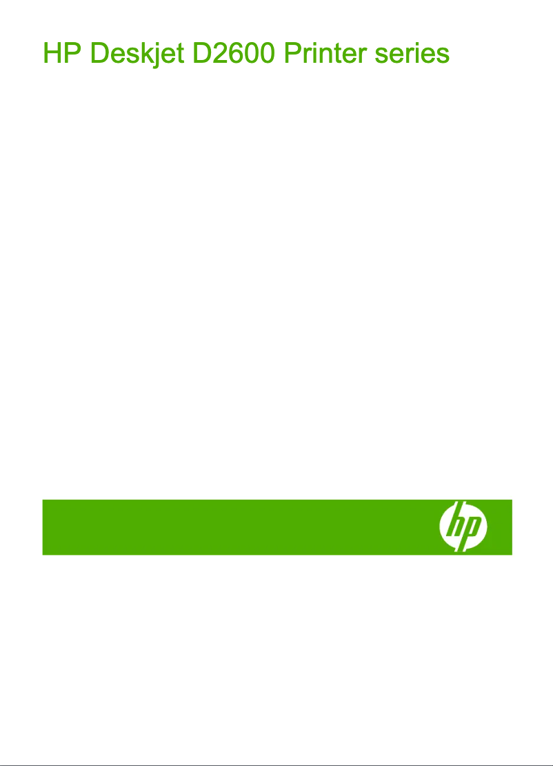 Página 1 del manual Manual de usuario HP Deskjet D2660