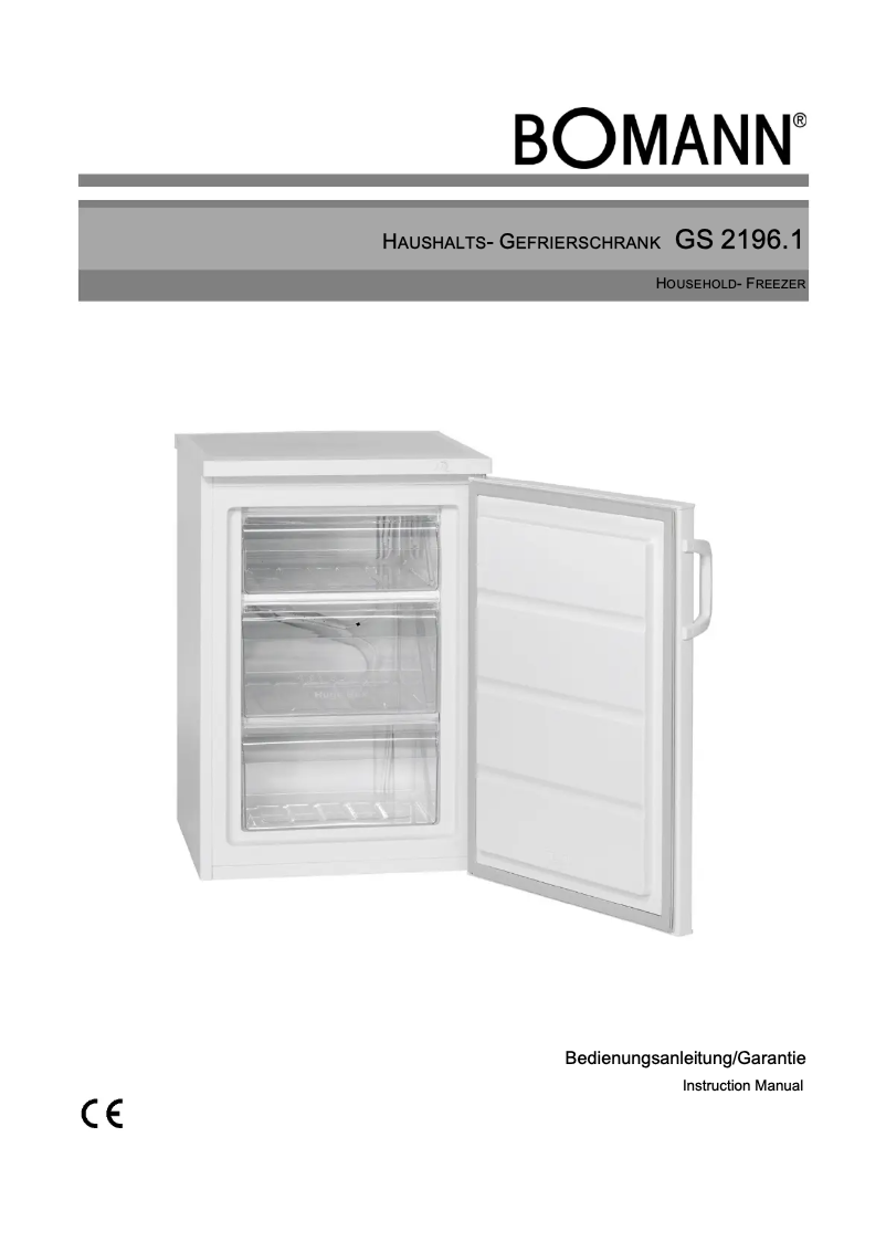 Page 1 de la notice Manuel utilisateur Bomann GS 2196.1