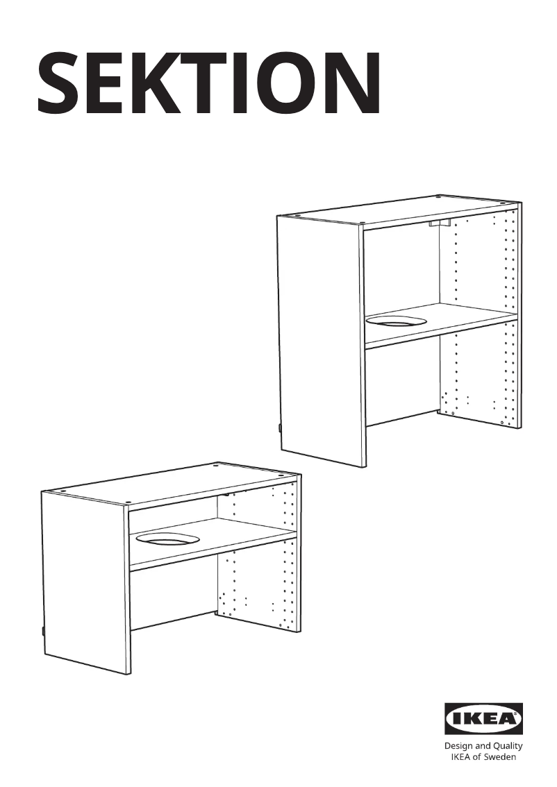 Page 1 de la notice Manuel utilisateur Ikea SEKTION 304.873.49