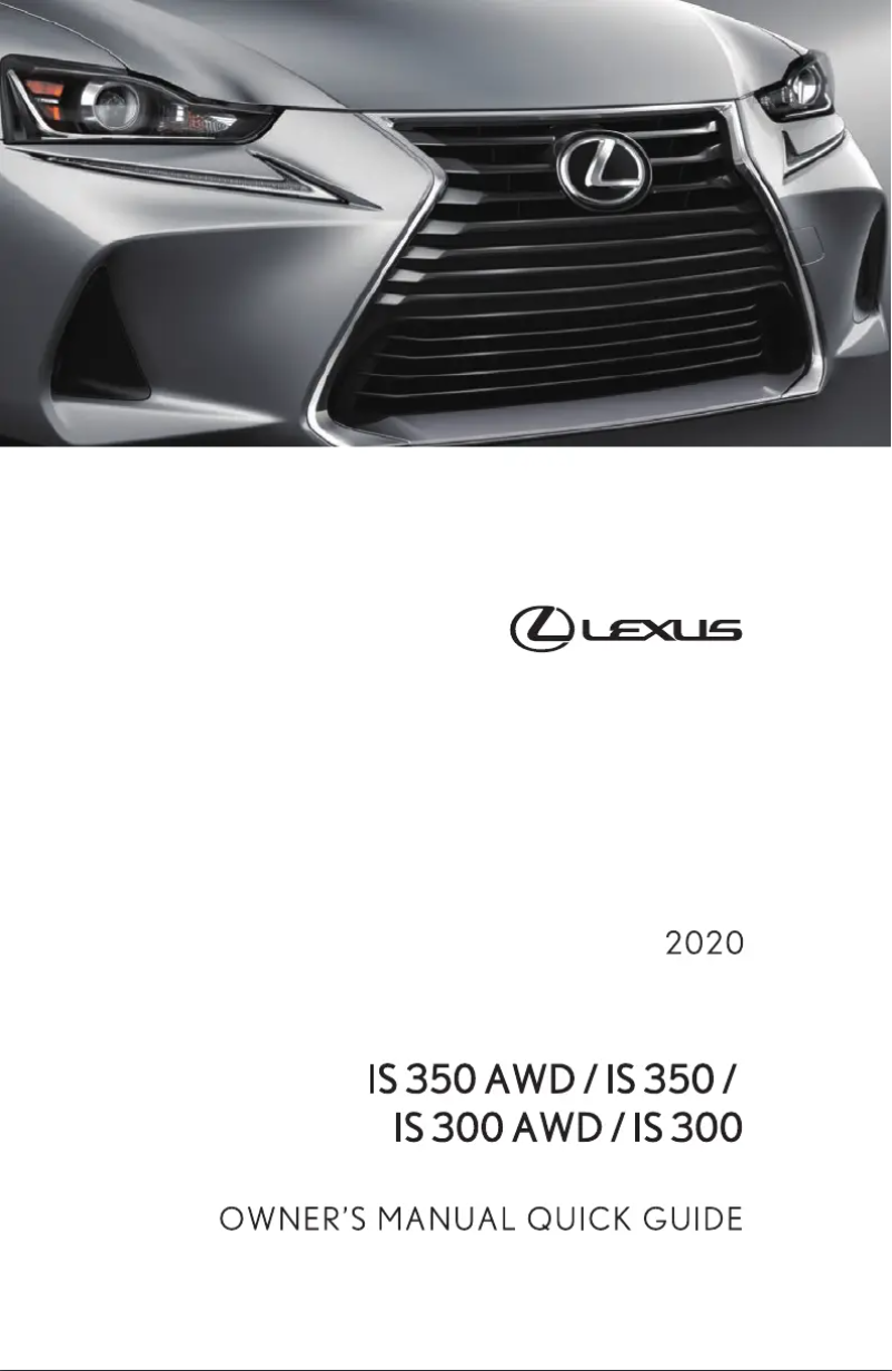 Página 1 del manual Manual de usuario Lexus IS 300 RWD (2020)