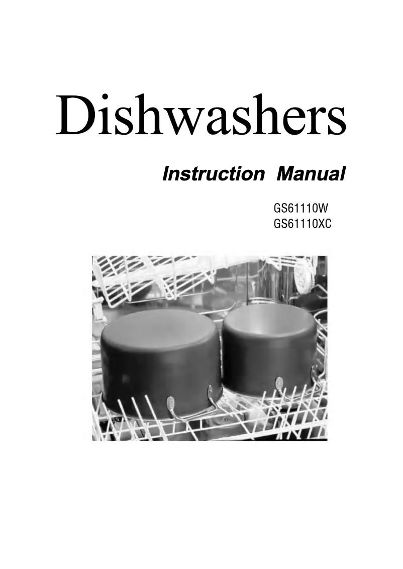 Image de la première page du manuel de l'appareil GS61110XC