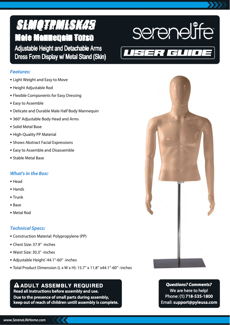 Página 1 del manual Manual de usuario SereneLife SLMQTPMLSK45