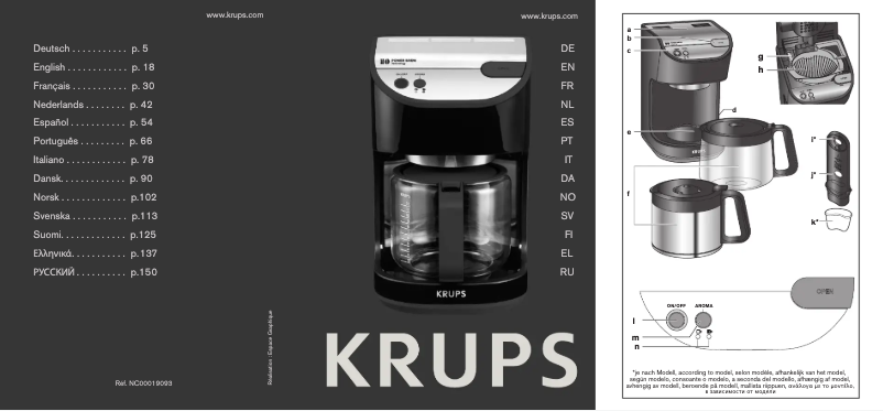 Página 1 del manual Manual de usuario Krups KM5005