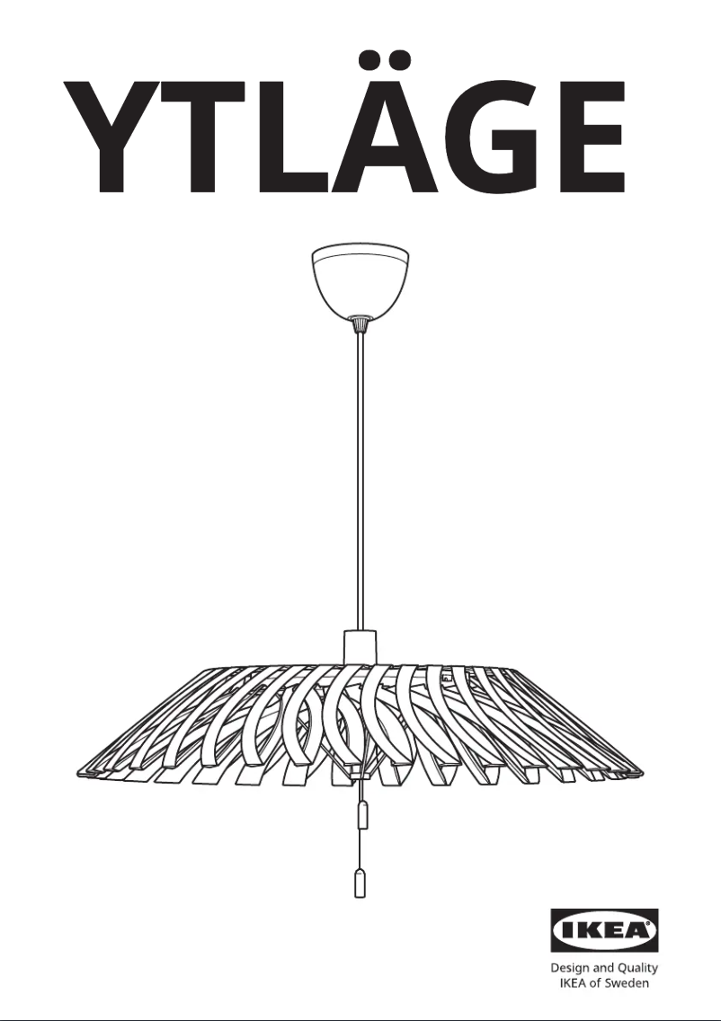 Page 1 de la notice Manuel utilisateur Ikea YTLÄGE 805.742.40