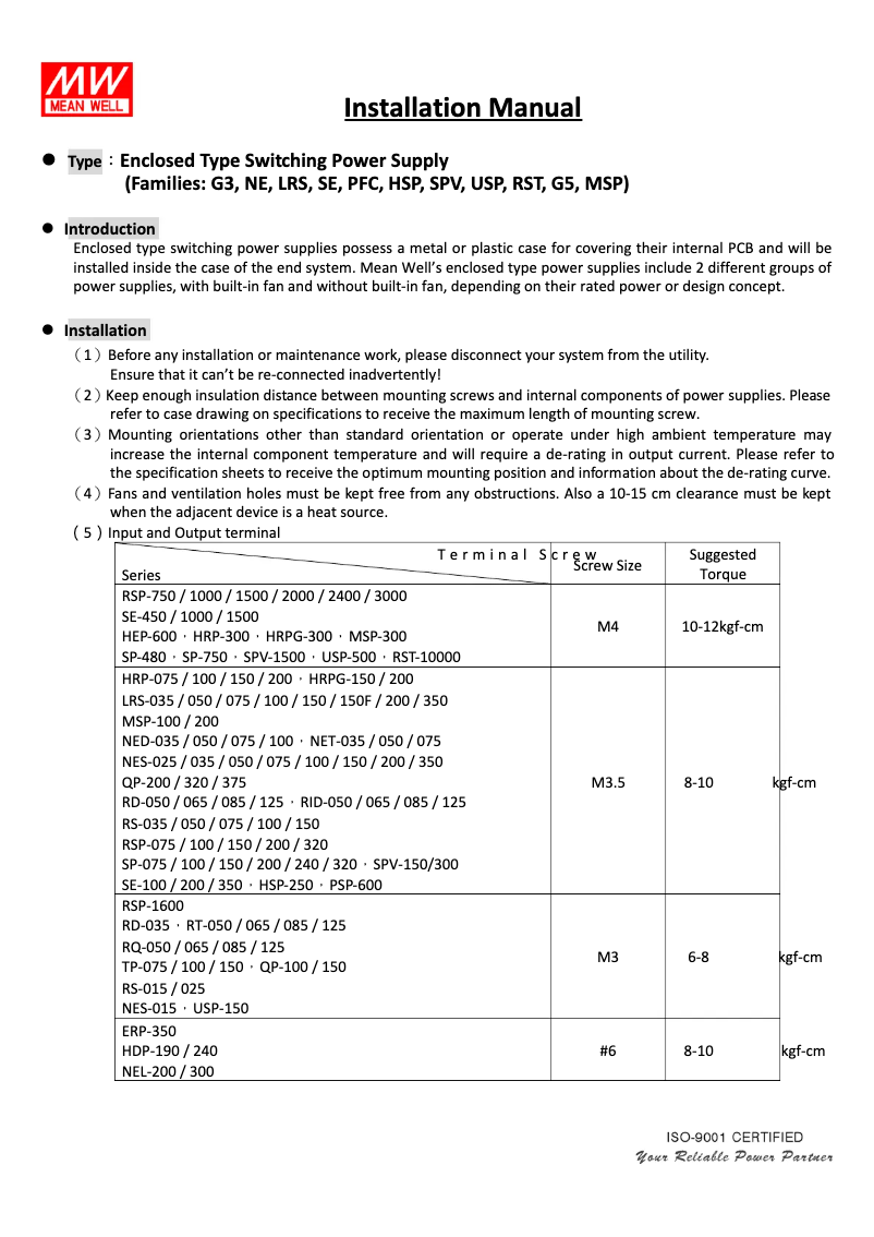 Page 1 de la notice Mode d'emploi Mean Well HRPG-600-5