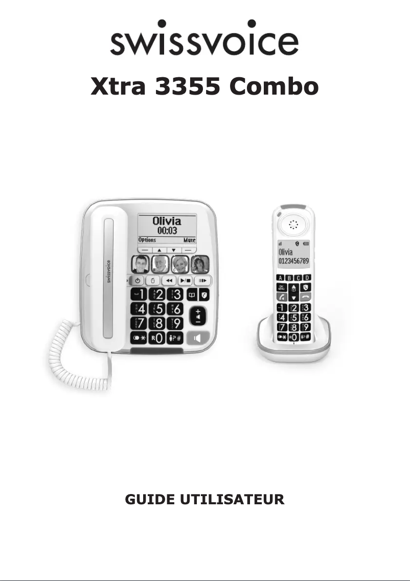 Page 1 de la notice Manuel utilisateur Swissvoice Xtra 3355 Combo
