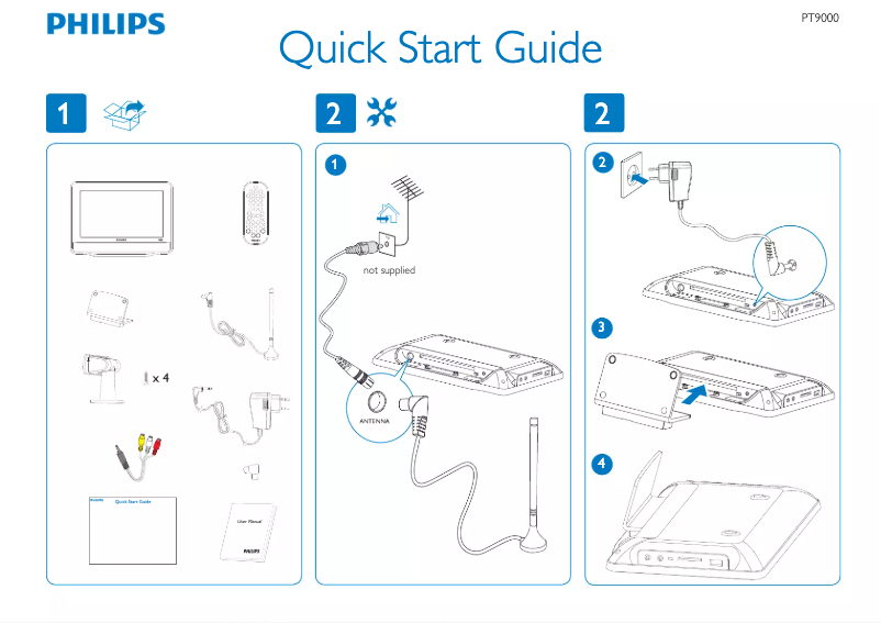 Page n°1 - Guide de démarrage rapide Philips PT9000
