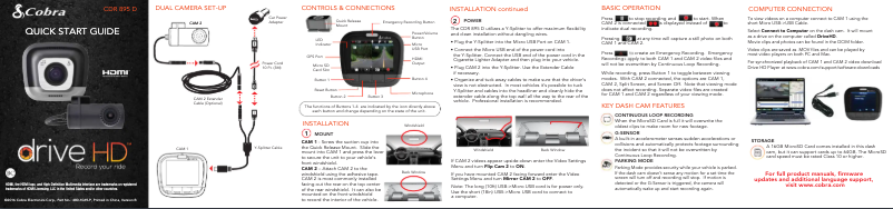 Página 1 del manual Manual de usuario Cobra CDR 895 D