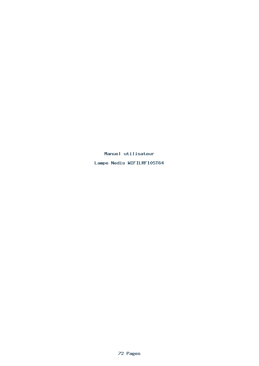 Page 1 de la notice Manuel utilisateur Nedis WIFILRF10ST64