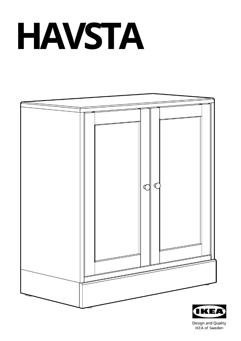 Page 1 de la notice Manuel utilisateur Ikea HAVSTA 805.292.43