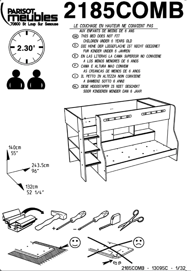 Página 1 del manual Manual de usuario Parisot 2185COMB