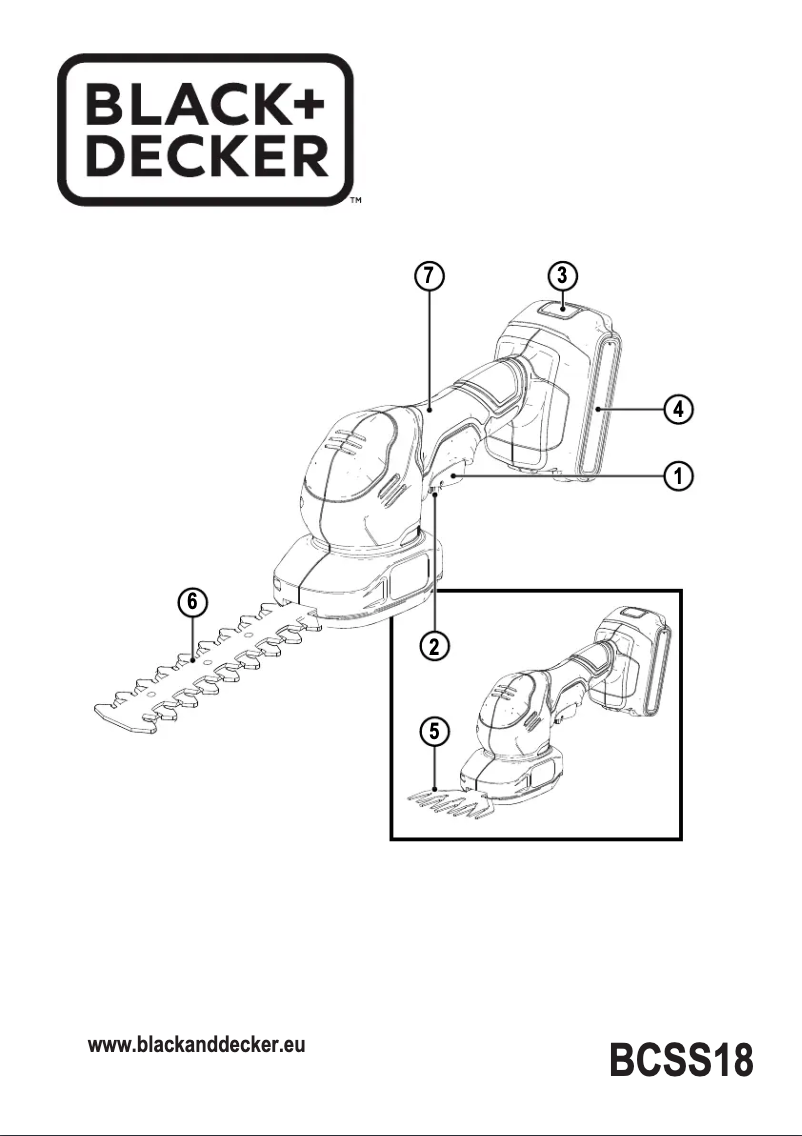 Page 1 de la notice Manuel utilisateur Black & Decker BCSS18