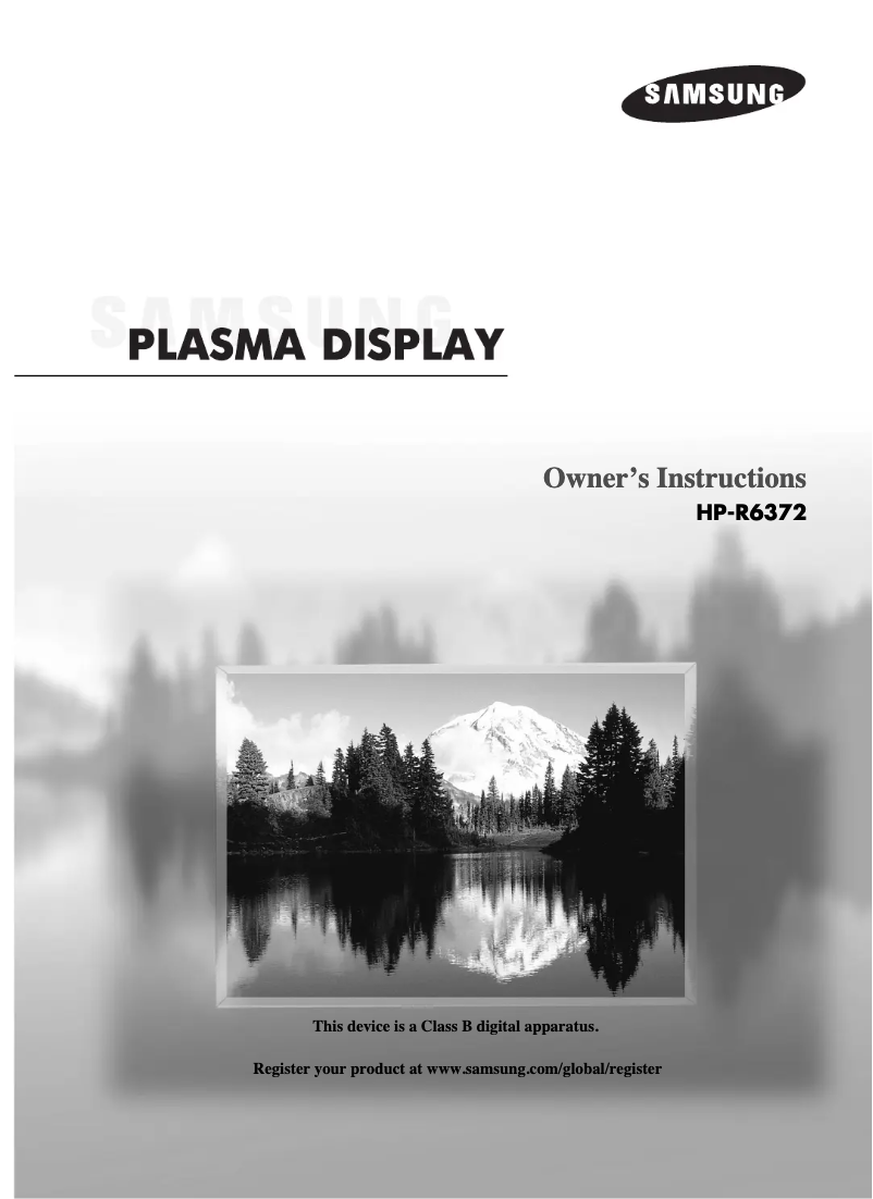 Página 1 del manual Manual de usuario Samsung HP-R6372