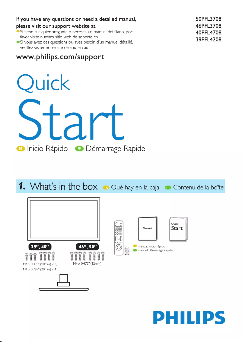 Image de la première page du manuel de l'appareil 39PFL4208