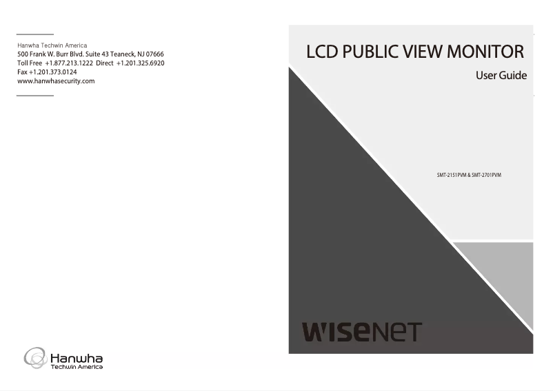 Page 1 de la notice Manuel utilisateur Hanwha SMT-2151PVM